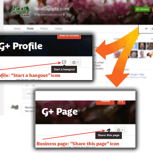 Google+ New Interface – How to distinguish profile from business page